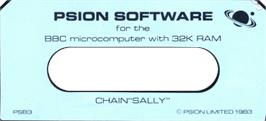 Top of cartridge artwork for Saloon Sally on the Acorn BBC Micro.