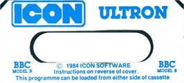 Top of cartridge artwork for Ultron (Viper) on the Acorn BBC Micro.