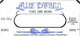 Top of cartridge artwork for Video Card Arcade on the Acorn BBC Micro.