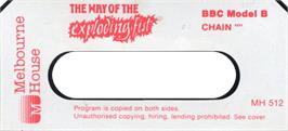 Top of cartridge artwork for Way Of The Exploding Fist, The on the Acorn BBC Micro.