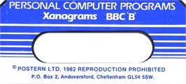 Top of cartridge artwork for Xanagrams on the Acorn BBC Micro.
