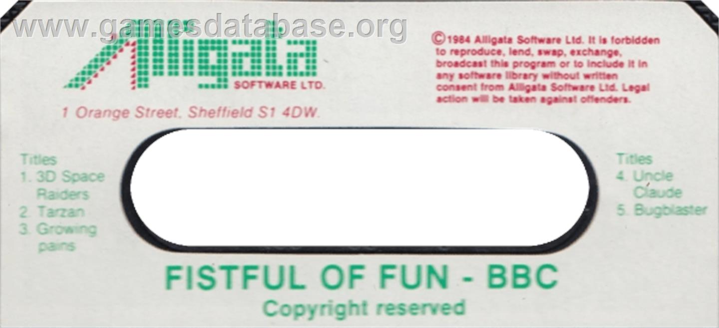3d Space Raider - Space Ace - Acorn BBC Micro - Artwork - Cartridge Top