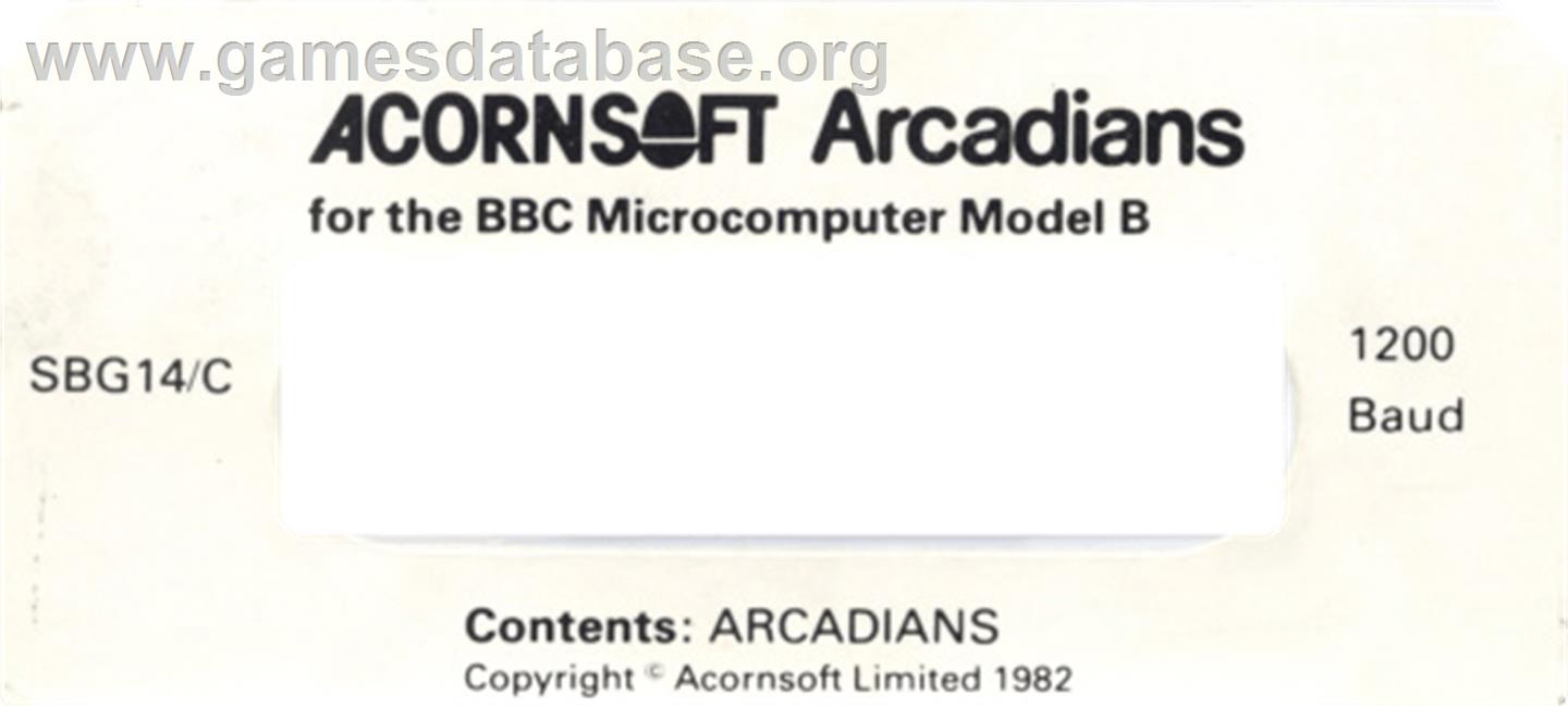 Arcadians - Acorn BBC Micro - Artwork - Cartridge Top