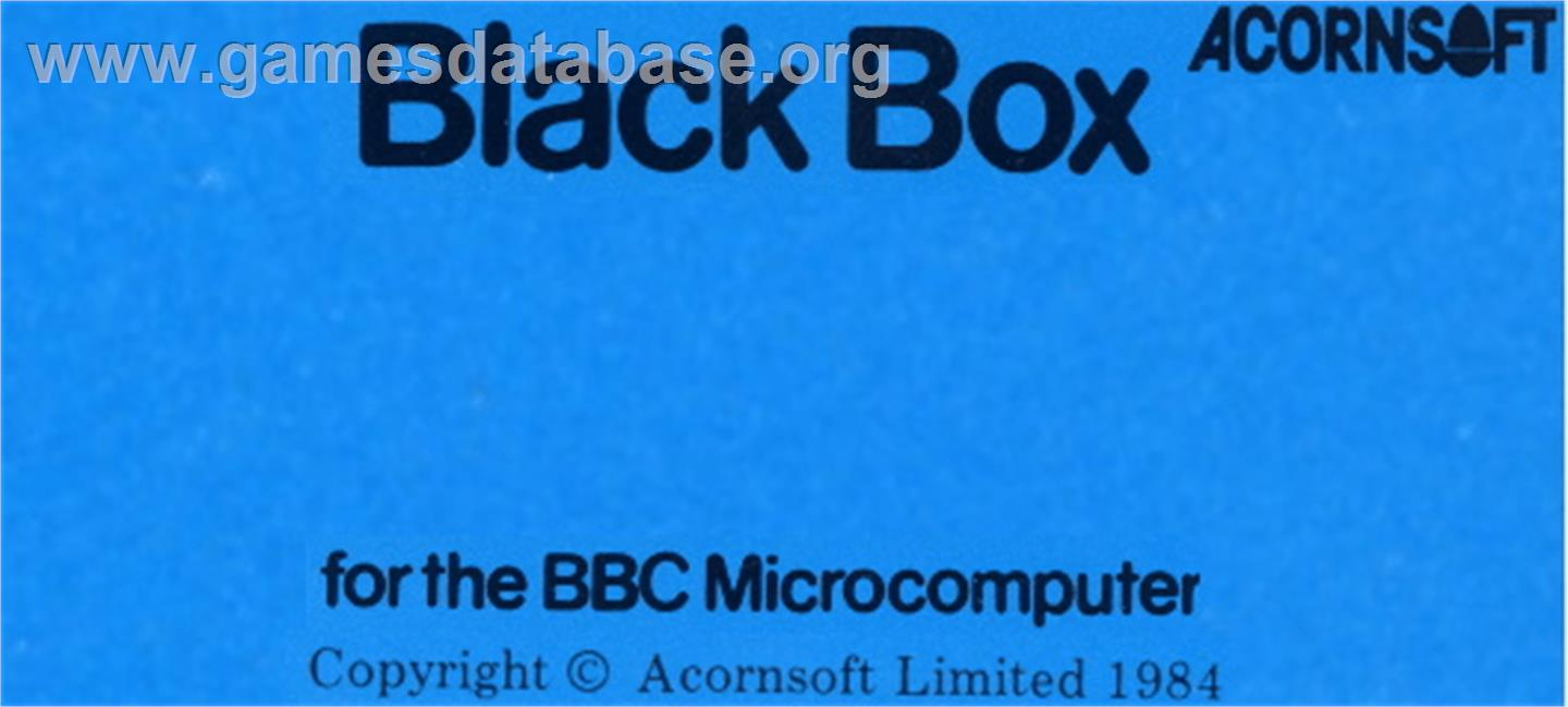 Black Box - Acorn BBC Micro - Artwork - Cartridge Top
