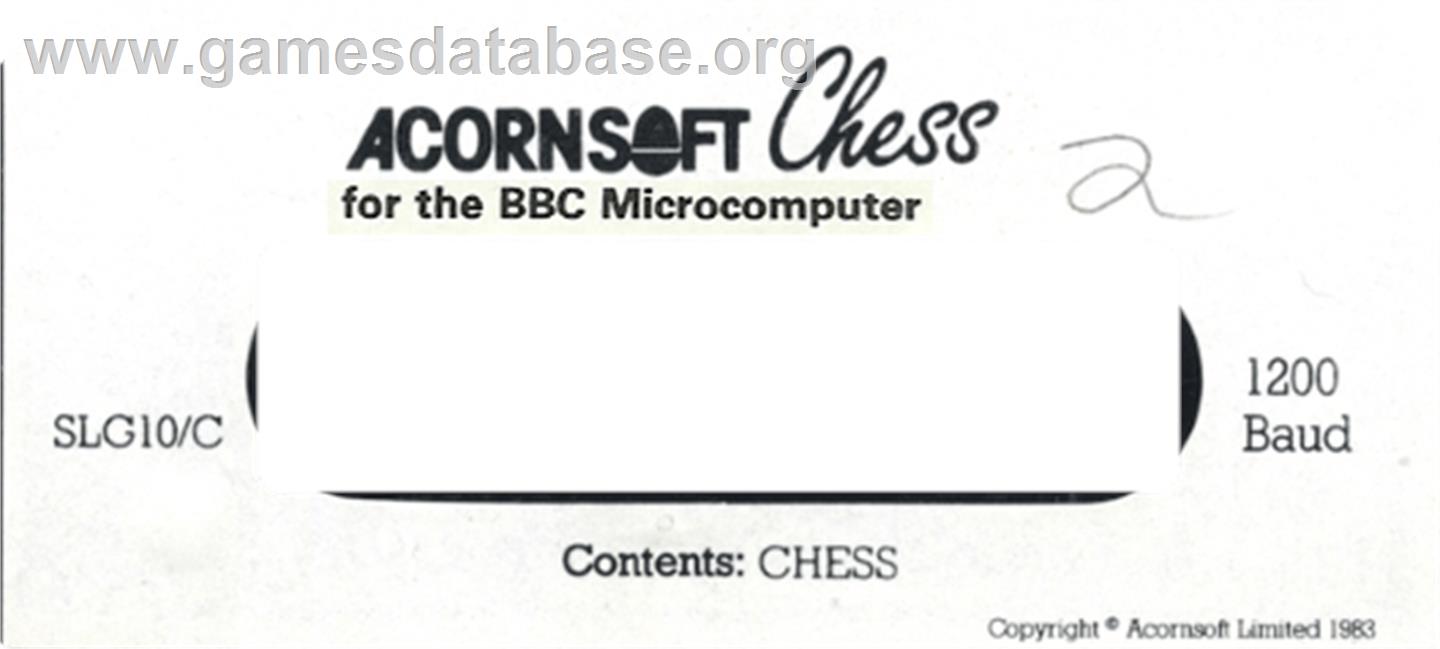 Chess (Acornsoft) - Acorn BBC Micro - Artwork - Cartridge Top