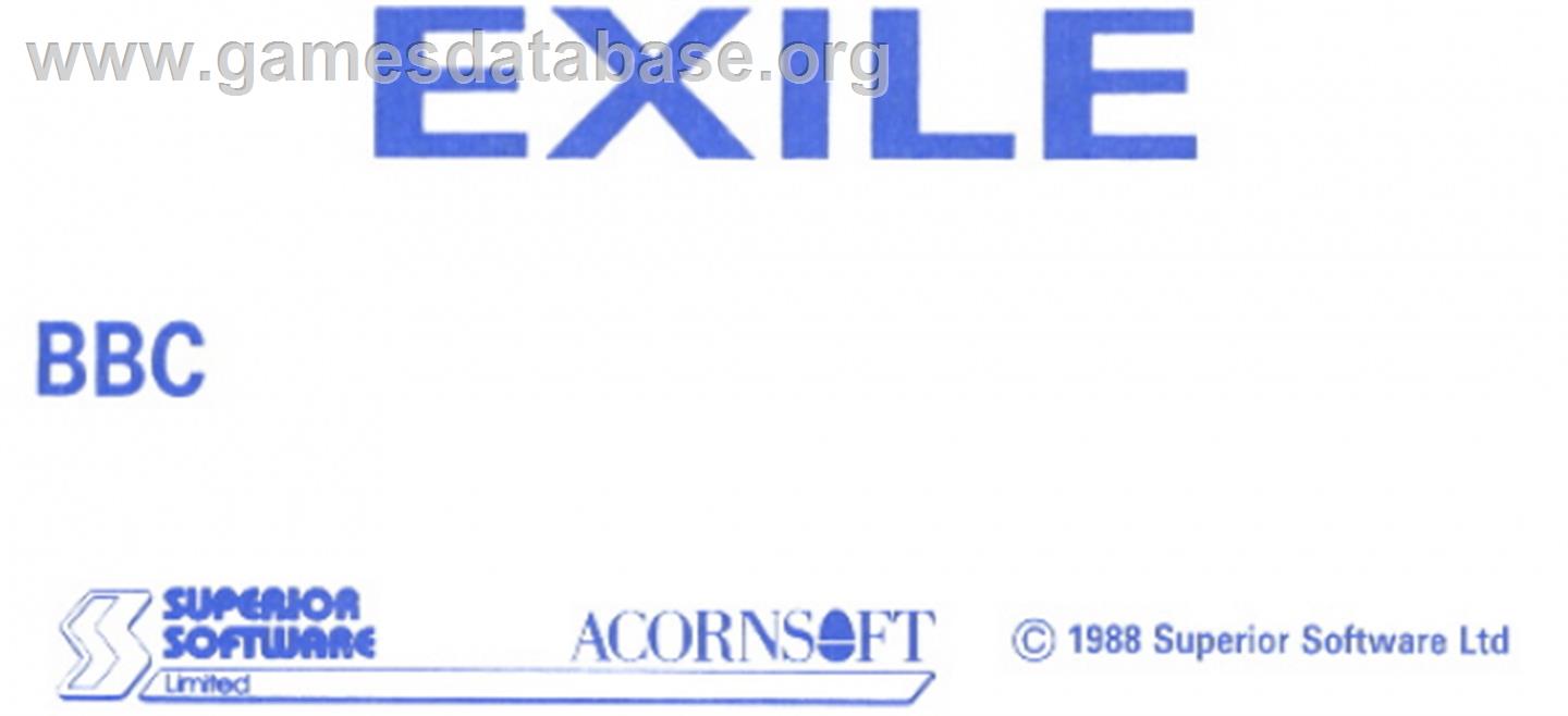 Exile - Acorn BBC Micro - Artwork - Cartridge Top