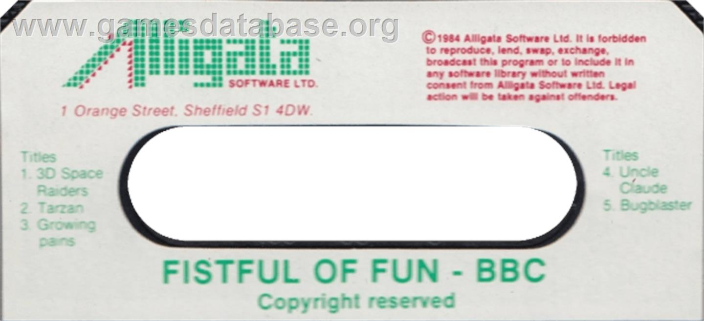 Fistful Of Fun - Acorn BBC Micro - Artwork - Cartridge Top