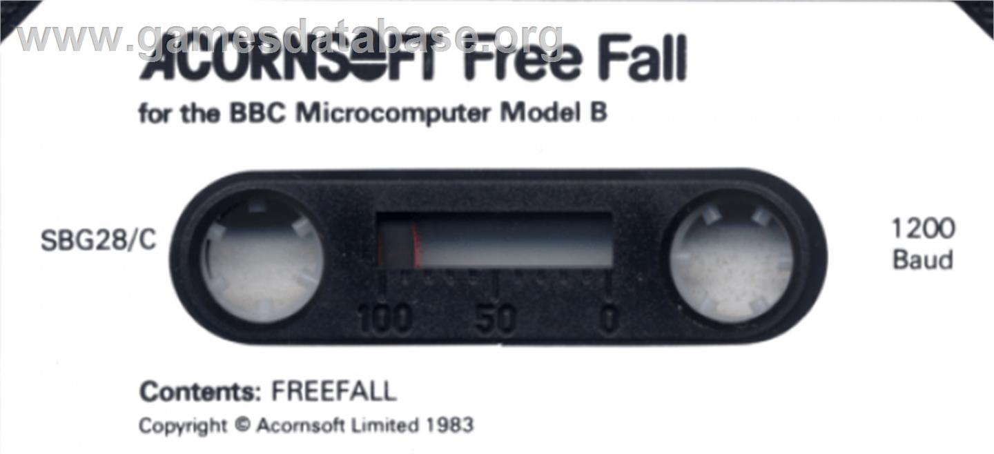 Free Fall - Acorn BBC Micro - Artwork - Cartridge Top