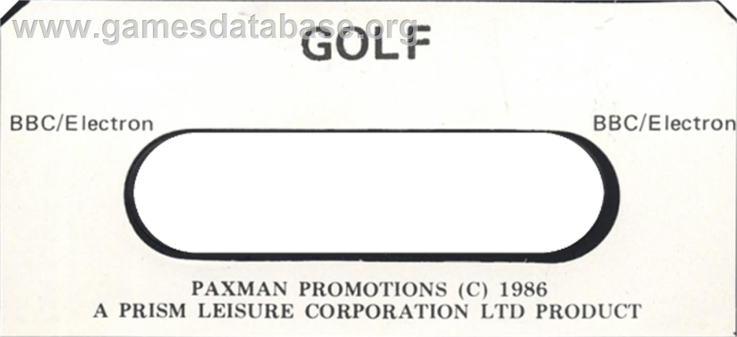 Golf (Micro User) - Acorn BBC Micro - Artwork - Cartridge Top