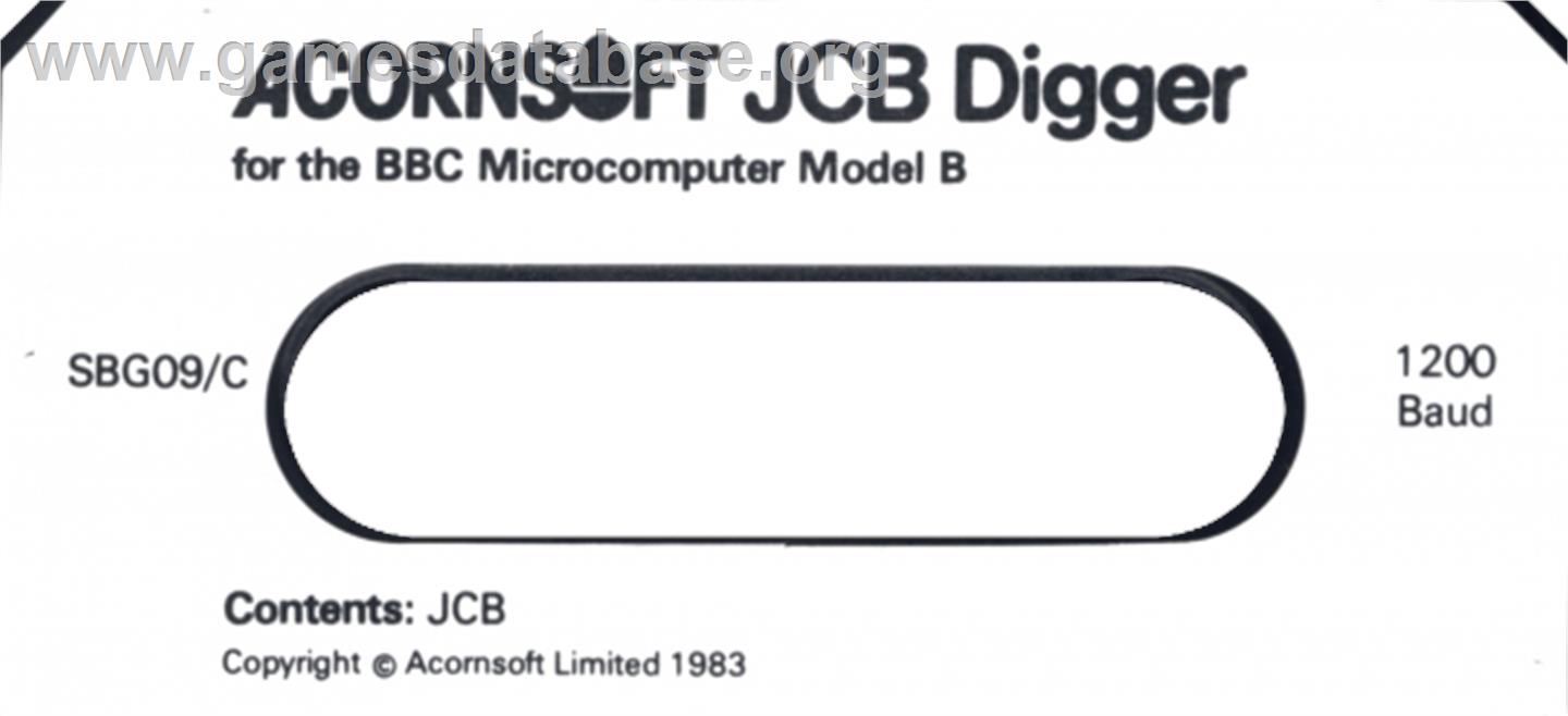 JCB Digger - Acorn BBC Micro - Artwork - Cartridge Top