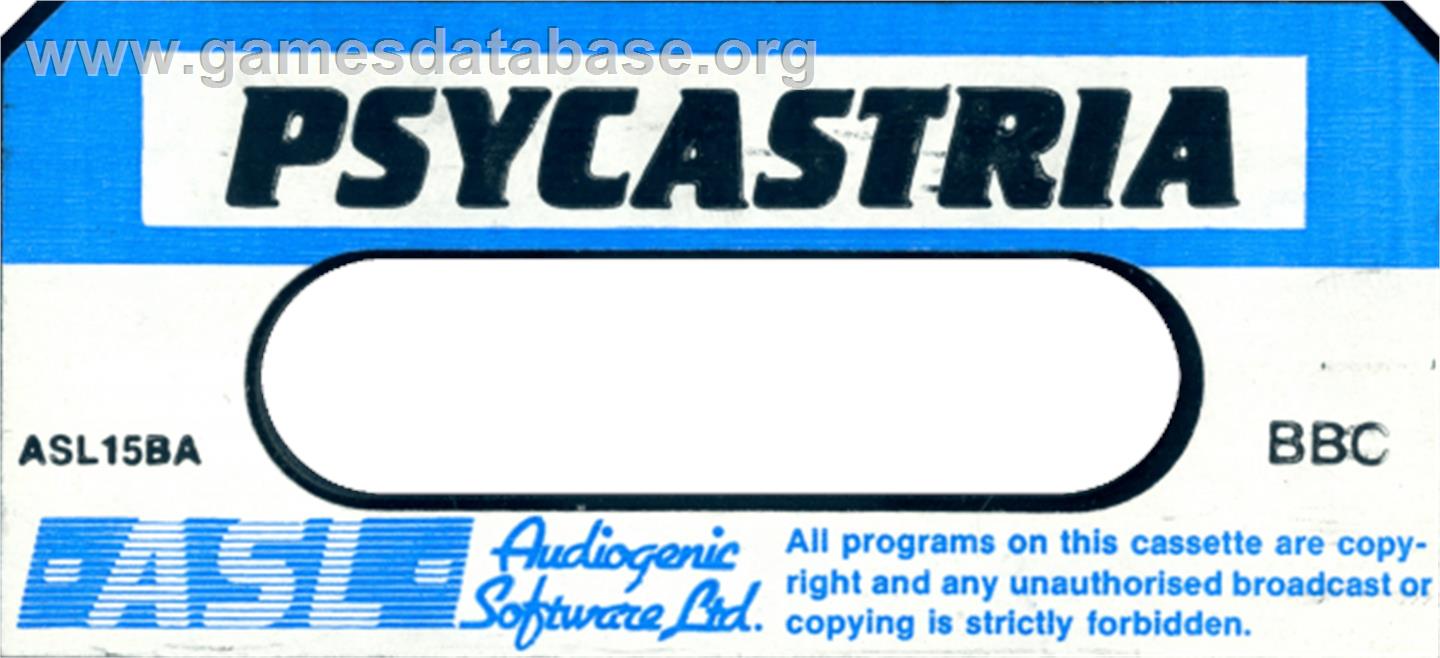 Psycastria - Acorn BBC Micro - Artwork - Cartridge Top