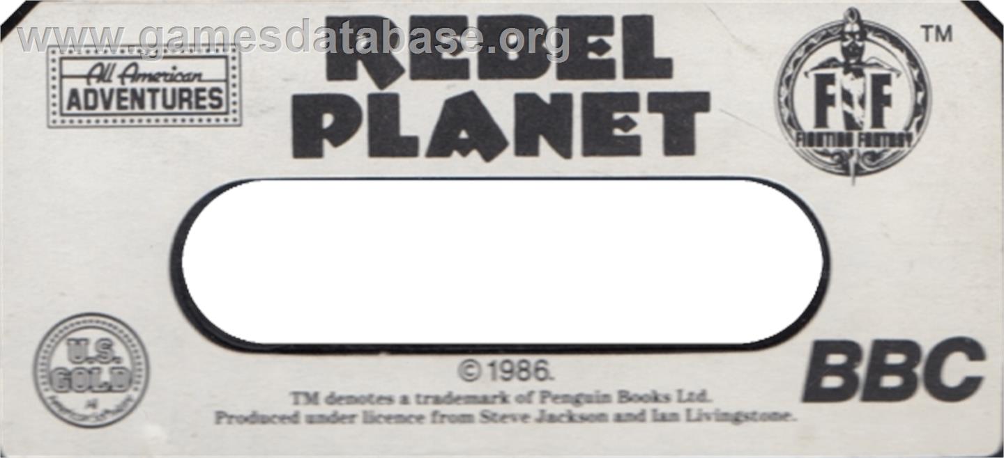 Rebel Planet - Acorn BBC Micro - Artwork - Cartridge Top