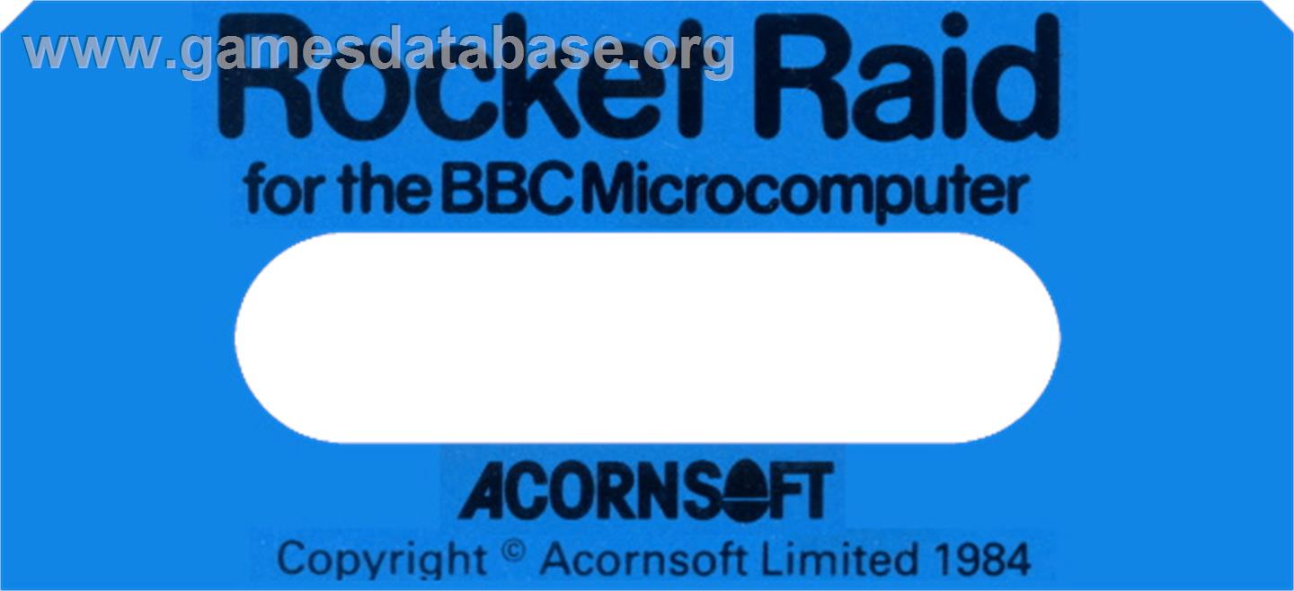Rocket Raid - Acorn BBC Micro - Artwork - Cartridge Top