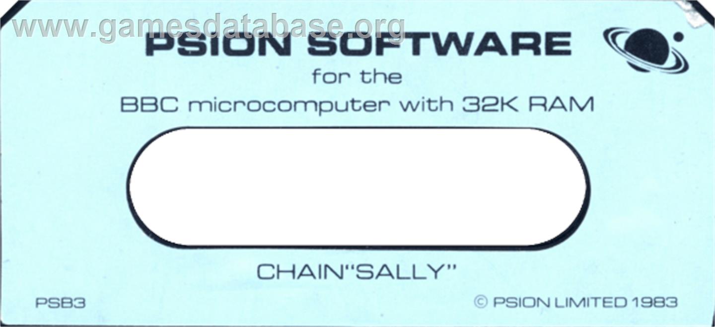 Saloon Sally - Acorn BBC Micro - Artwork - Cartridge Top