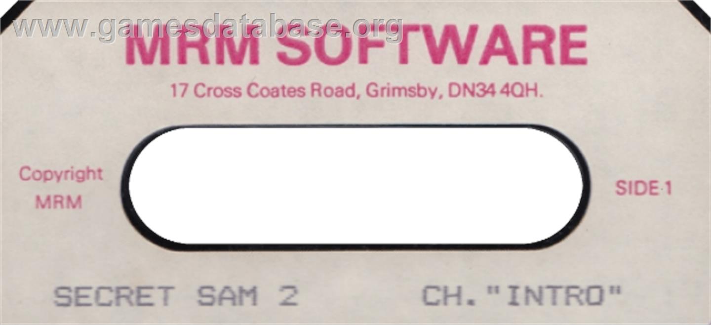 Secret Sam 2 - Acorn BBC Micro - Artwork - Cartridge Top