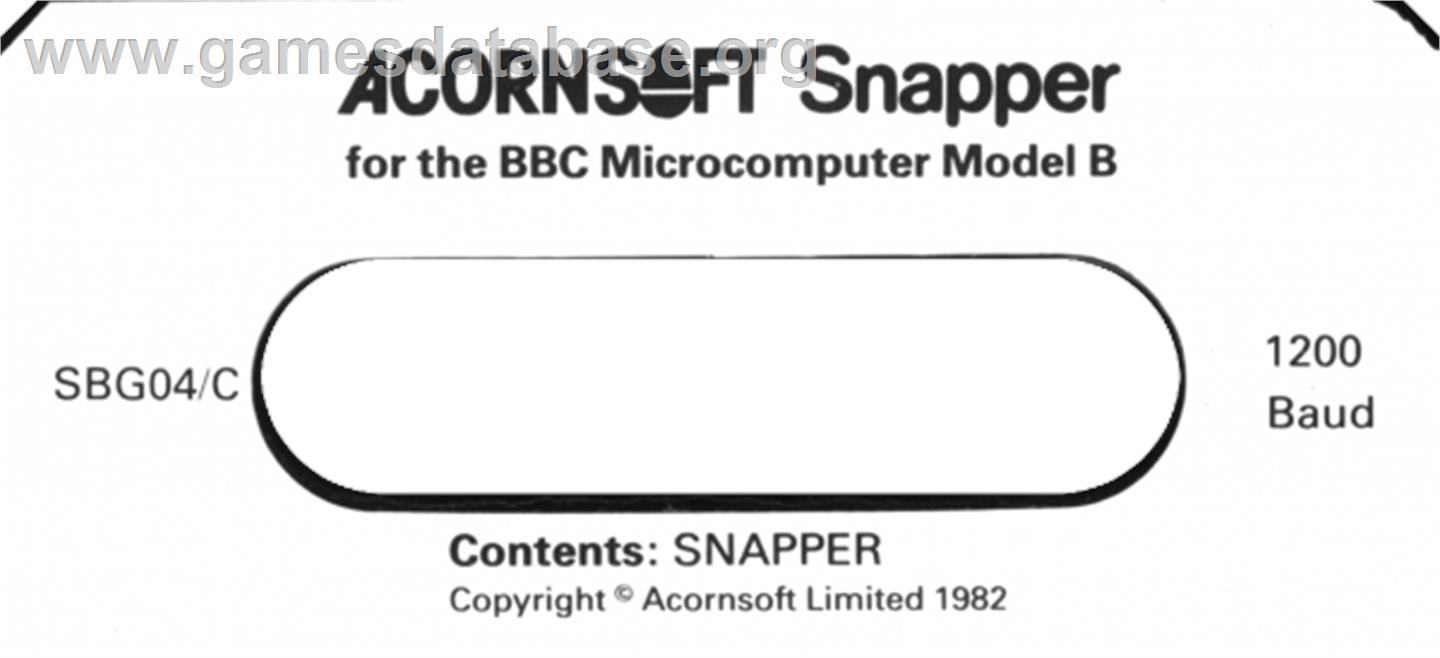 Snapper - Acorn BBC Micro - Artwork - Cartridge Top