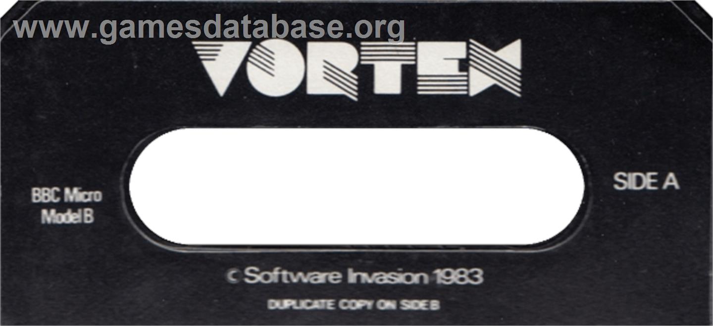 Vortex (Anthony Bartram) - Acorn BBC Micro - Artwork - Cartridge Top
