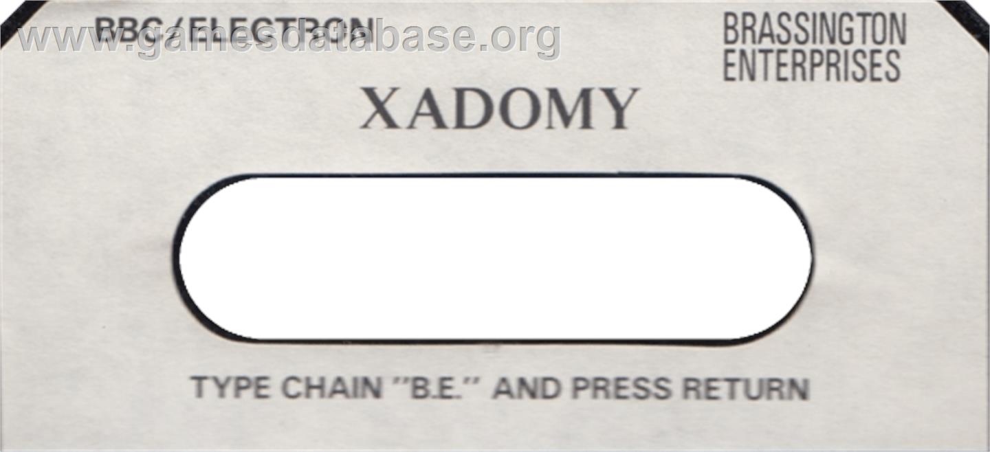 Xadomy - Acorn BBC Micro - Artwork - Cartridge Top