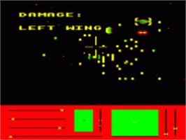 In game image of 3d Space Raider - Space Ace on the Acorn BBC Micro.