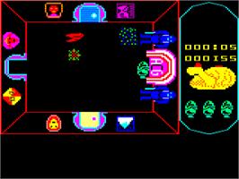 In game image of Atic Atac on the Acorn BBC Micro.