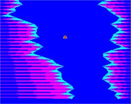 In game image of Canyon on the Acorn BBC Micro.