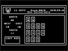 In game image of Colossus Bridge 4 on the Acorn BBC Micro.