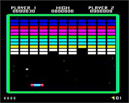 In game image of Crack-up on the Acorn BBC Micro.