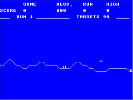 In game image of Dive Bomber on the Acorn BBC Micro.