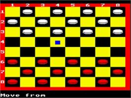 In game image of Draughts (Acornsoft) on the Acorn BBC Micro.