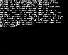 In game image of Dungeon Adventure on the Acorn BBC Micro.