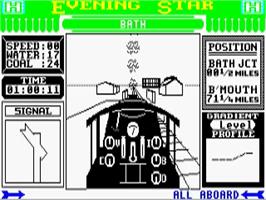 In game image of Evening Star on the Acorn BBC Micro.
