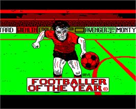 In game image of Footballer Of The Year on the Acorn BBC Micro.