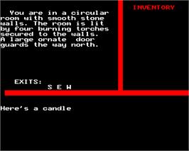 In game image of Franklin's Tomb on the Acorn BBC Micro.