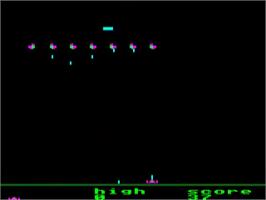 In game image of Galaxy Wars on the Acorn BBC Micro.