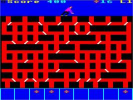 In game image of Gatecrasher on the Acorn BBC Micro.