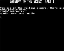 In game image of Gateway To The Skies on the Acorn BBC Micro.