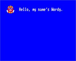 In game image of Geordie Racer on the Acorn BBC Micro.