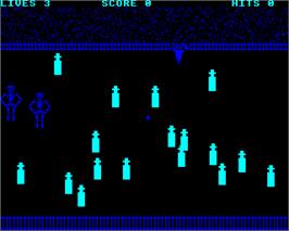 In game image of Ghost Hunter on the Acorn BBC Micro.