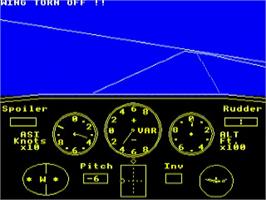 In game image of Glider Pilot on the Acorn BBC Micro.