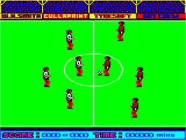 In game image of Goal! on the Acorn BBC Micro.