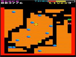 In game image of Gold Digger on the Acorn BBC Micro.