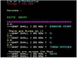 In game image of Golden Baton, The on the Acorn BBC Micro.