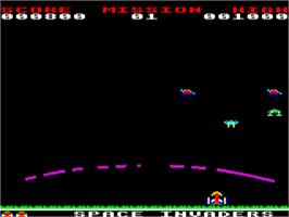 In game image of Gorf on the Acorn BBC Micro.