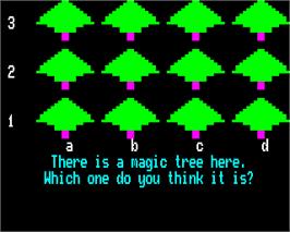 In game image of Granny's Garden on the Acorn BBC Micro.