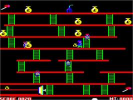 In game image of Heist on the Acorn BBC Micro.