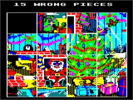 In game image of Jigsaw on the Acorn BBC Micro.