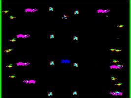 In game image of Jungle Jive on the Acorn BBC Micro.