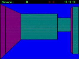 In game image of Maze on the Acorn BBC Micro.