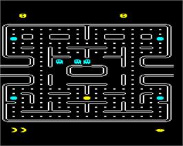 In game image of Maze Man on the Acorn BBC Micro.