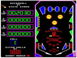 In game image of Microball on the Acorn BBC Micro.